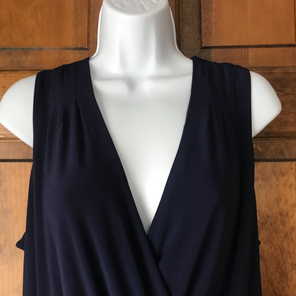Nikki by Nikki Poulos Navy V-Neck Jumpsuit Size 1X - Picture 3 of 12